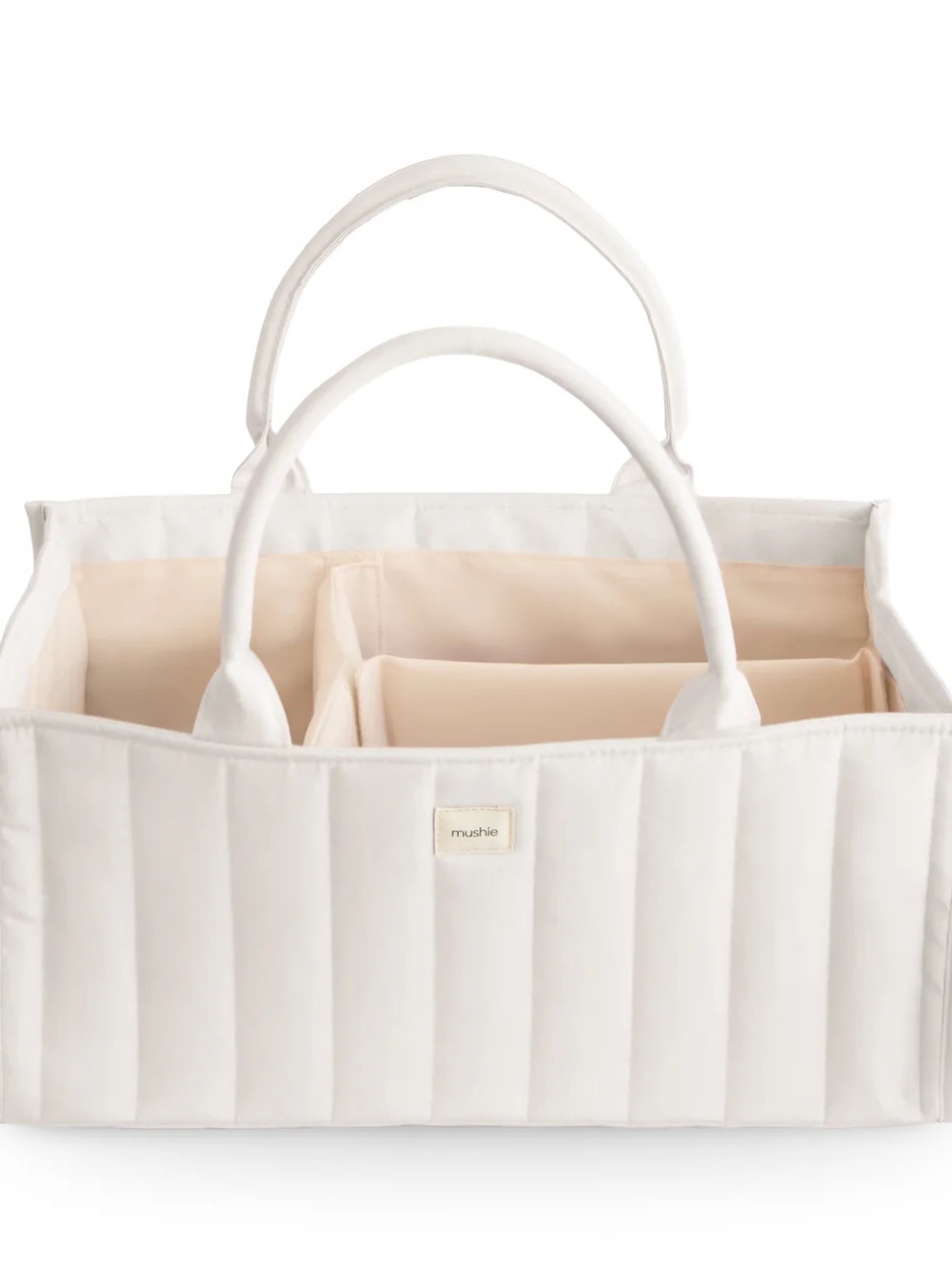 Mushie Baby Diaper Caddy - Ivory - New with Tags